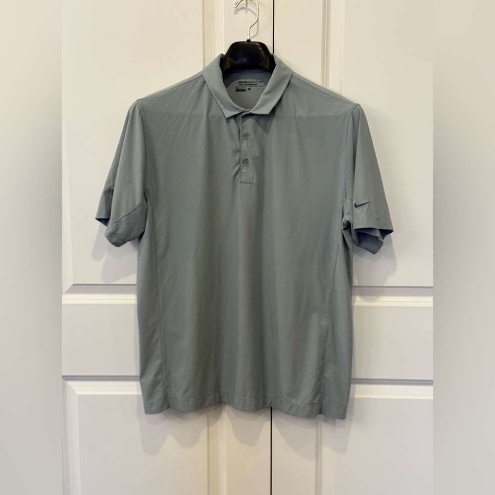 Nike Polo Shirt Men Large Gray Tour Performance Golf Short Sleeve
